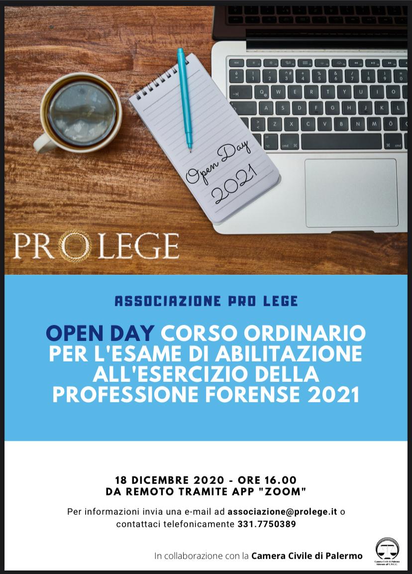 Open Day - 18/12 - Corso Ordinario Esame Avvocato 2021 - Modalità online